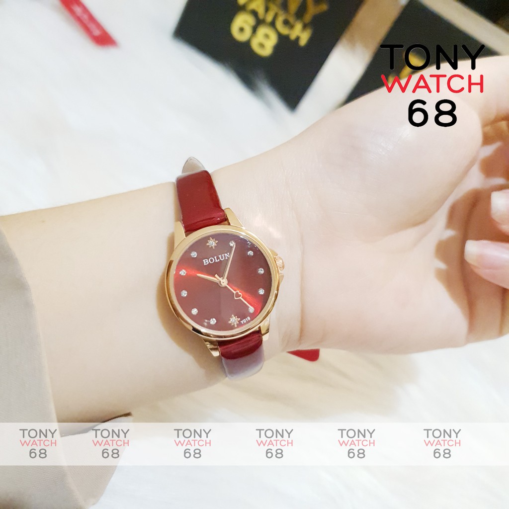  Đồng hồ nữ Bolun dây da mặt nhỏ đẹp số ngọc chống nước chính hãng Tony Watch 68 | BigBuy360 - bigbuy360.vn