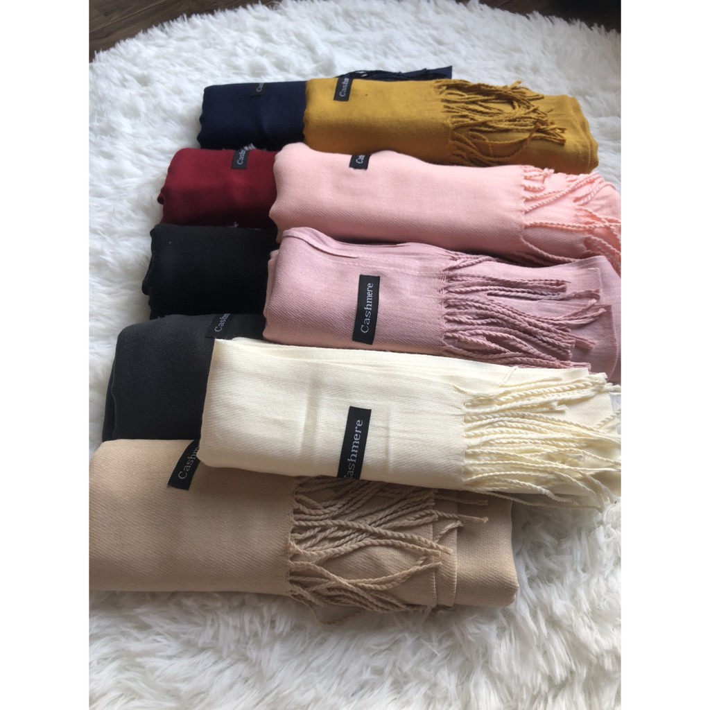 Khăn Choàng Cổ Nữ Cashmere chất vải Len mềm mịn hàng Quảng Châu