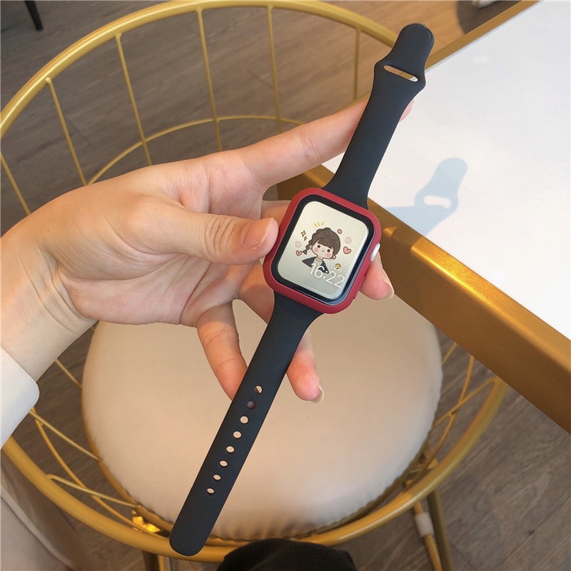 Dây Đeo Silicone Mềm Mỏng Cho Đồng Hồ Thông Minh Smart Watch Series 7 6 5 4 3 2 45mm 41mm 44mm 38mm 42mm