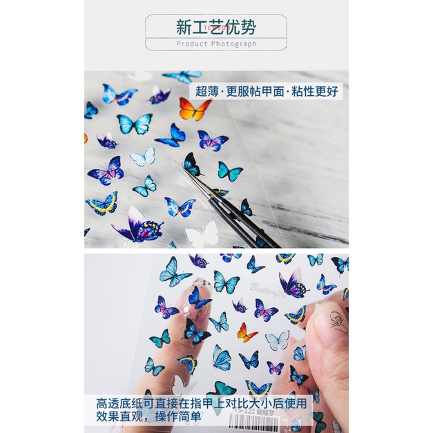 Miếng Dán Trang Trí Móng Tay Nghệ Thuật Màu Neon TS865