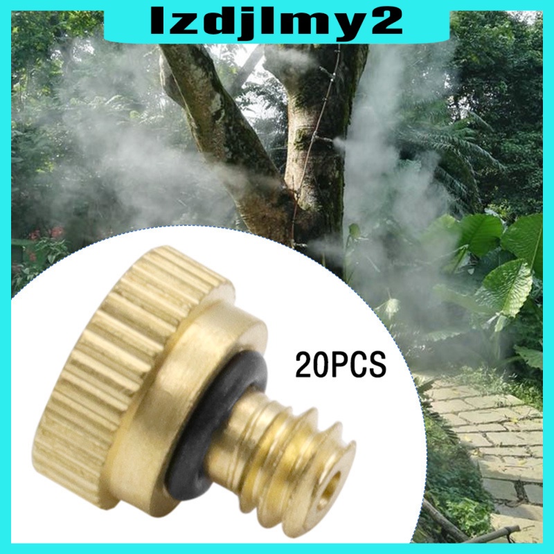 [giá giới hạn] 20 Pack Brass Misting Nozzles for Outdoor Cooling System and Greenhouse Landscaping Dust Control