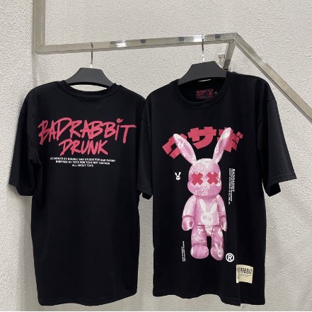 Áo Thun Tay Lỡ Unisex Bad Rabits SAY And DRUNK TEE màu ĐEN  /Nam nữ unisex/ Áo phông cổ tròn form rộng Jaystoree2