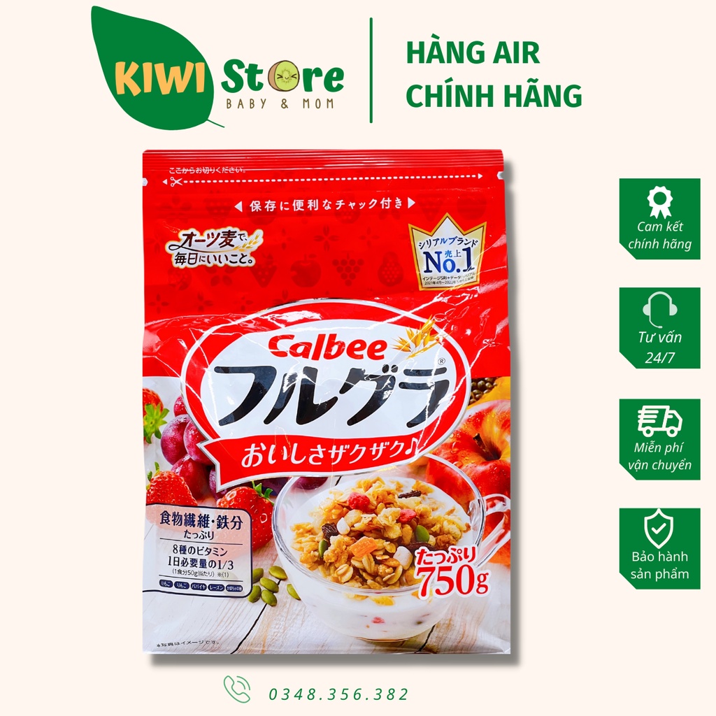 Ngũ cốc dinh dưỡng Calbee trái cây sấy khô Nhật Bản ( gói 750gr )