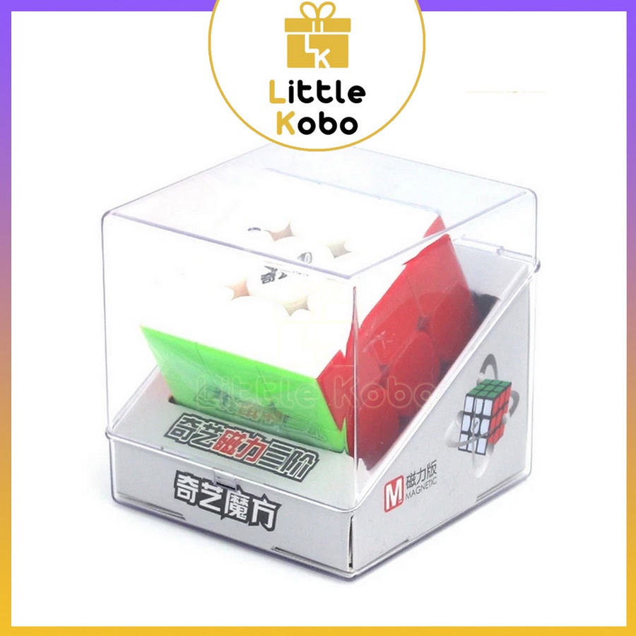 Rubik 3x3 Nam Châm QiYi MS Magnetic Stickerless Rubic 3 Tầng Đồ Chơi Thông Minh