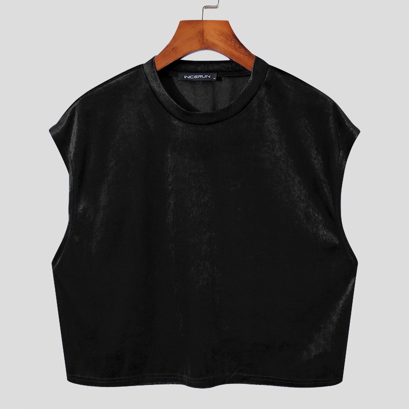 Áo sát nách INCERUN dáng rộng màu trơn 3 màu thời trang mùa hè cho nam