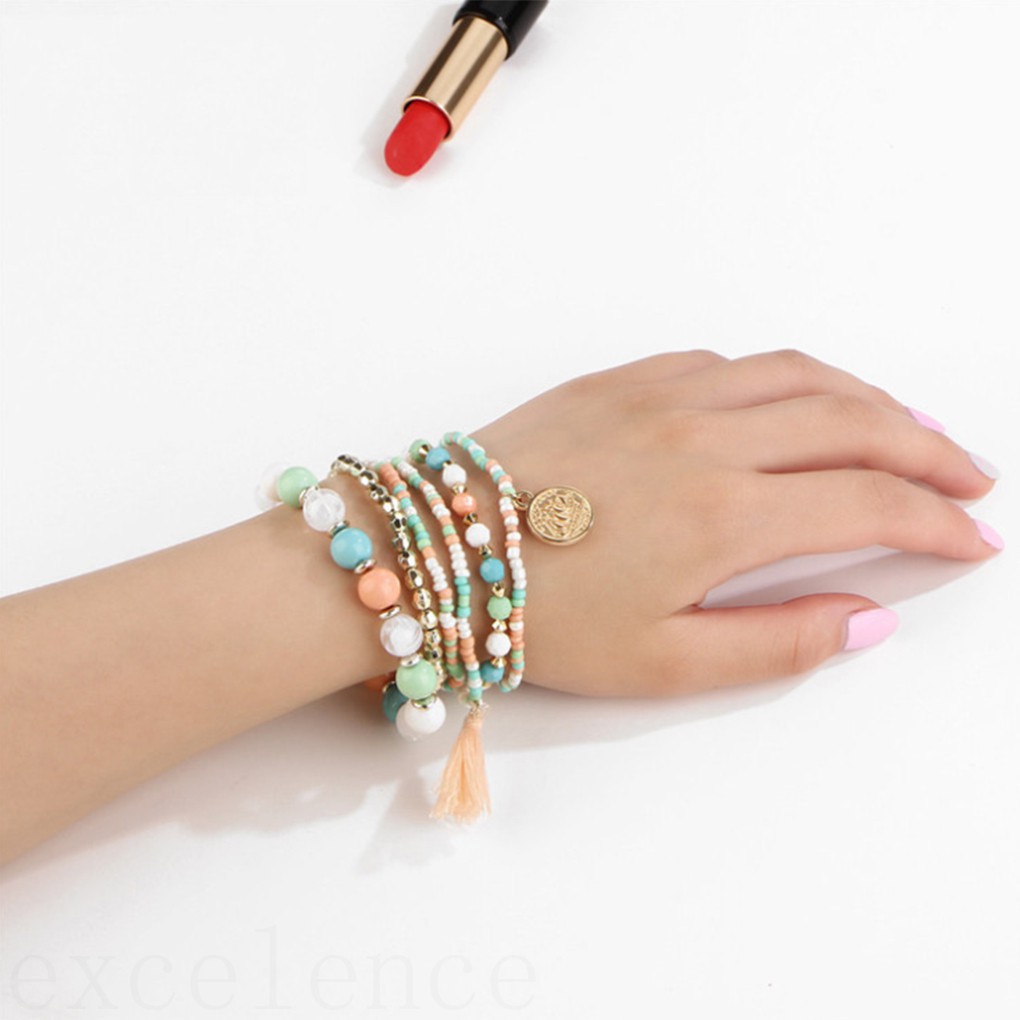 Set 5 Vòng Tay Thời Trang Boho Cho Nữ