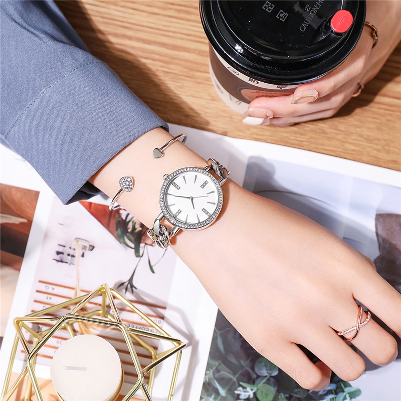 Đồng Hồ Đeo Tay Thời Trang Bằng Thép Không Gỉ Dành Cho Nữ