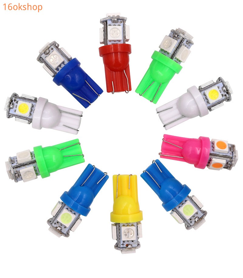 Đèn led t10 5050 5smd 12v gắn xe mô tô