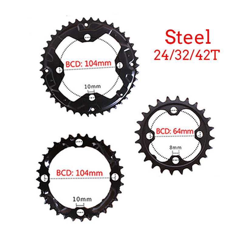 Đĩa Xích Xe Đạp Leo Núi 24t 32t 42t 64 104bcd 3 * 10s