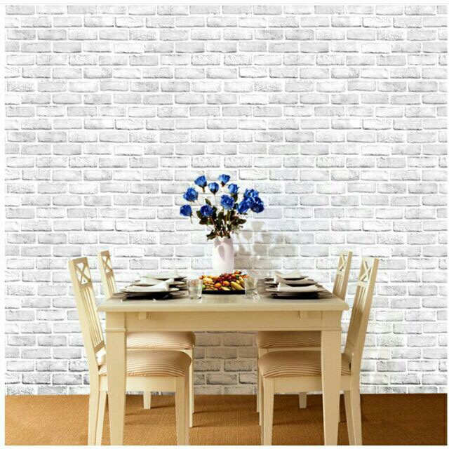 10m x 45cm giấy dán tường có sẵn keo - NHIỀU MẪU GIẢ GẠCH ĐÁ AUG004