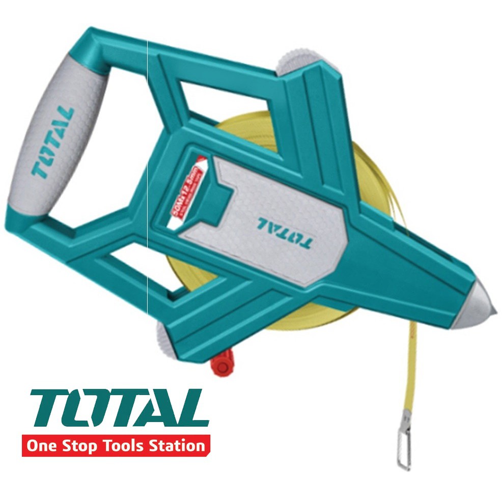 TOTAL Thước dây làm bằng sợi thủy tinh 50 Mét x 12.5mm TMTF12506 TMTF13506