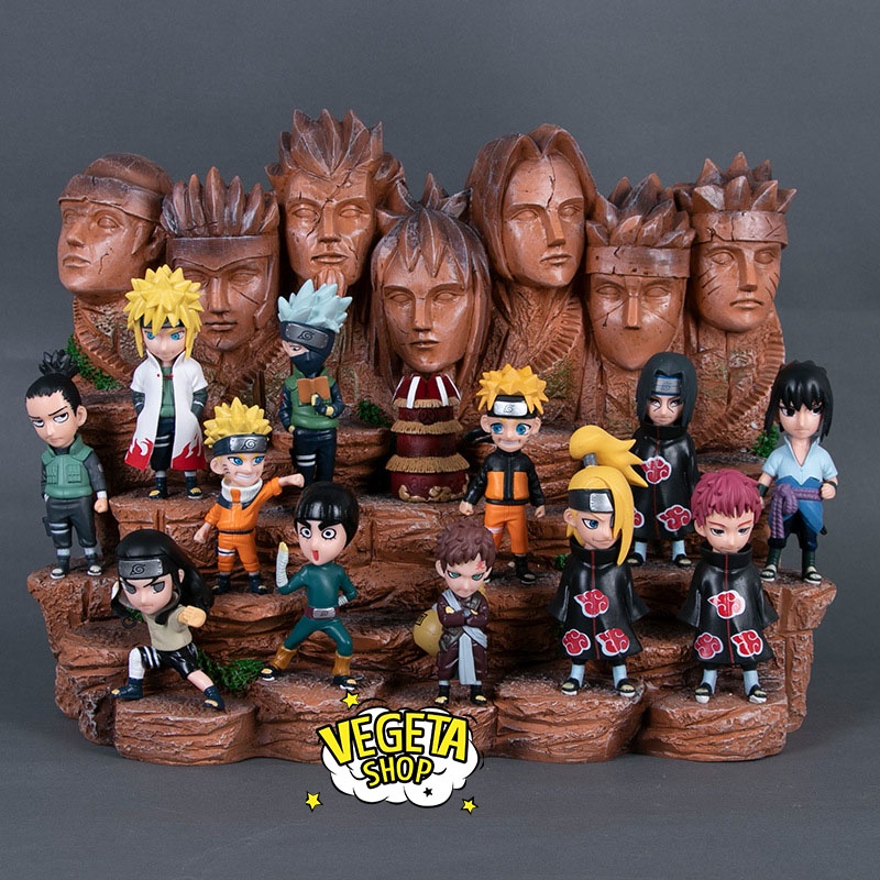 Mô hình Naruto - 12 mẫu tùy chọn: Kakashi Minato Gaara Rock Lee Neji Sasuke Shikamaru Itachi Deidara Sasori - Cao 12cm