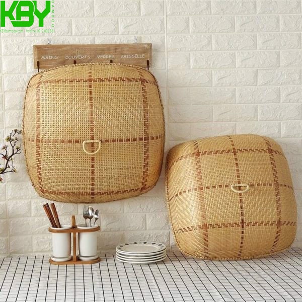 Lồng bàn mây tre vuông - Lồng bàn tre - KBYbamboo