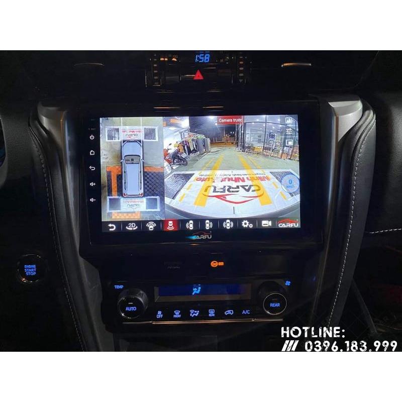 Màn hình Android Carfu G200/G200S Ram 3gb/4gb/32gb/64gb Liền cam 360 chip 8x 7862 cắm sim 5G siêu khủng ver 2022