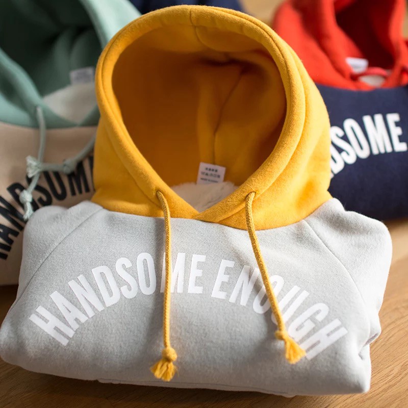 Áo hoodie tay dài họa tiết chữ vải dày sành điệu trẻ trung dành cho bé gái/bé trai