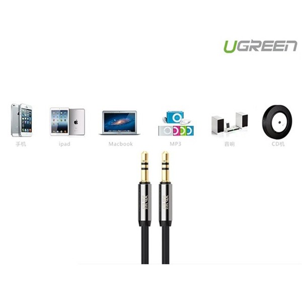 Cáp Audio 3.5mm (AUX) dài 0.5m Ugreen 10732 mạ vàng