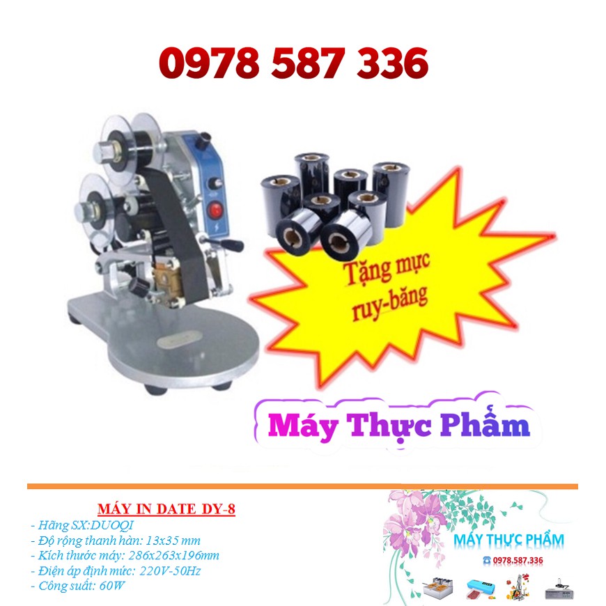 (Tặng 1 Cuộn Mực 40k) Máy in hạn sử dụng - Máy in Date DY-8 | BigBuy360 - bigbuy360.vn