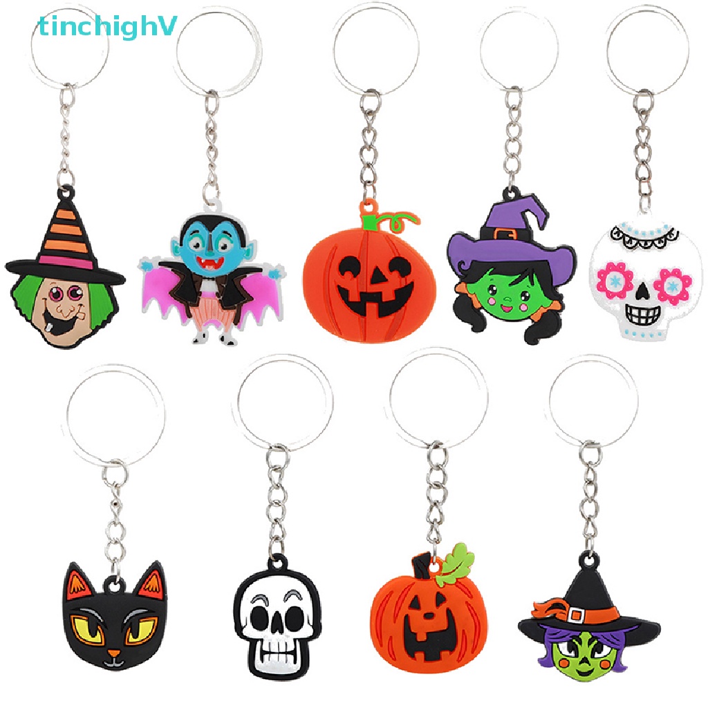 [TinchighV] Móc Khóa Hình Dơi Bí Ngô Ma Cà Rồng Mèo Gothic Thủ Công DIY Làm Quà Tặng Trang Sức Mới]