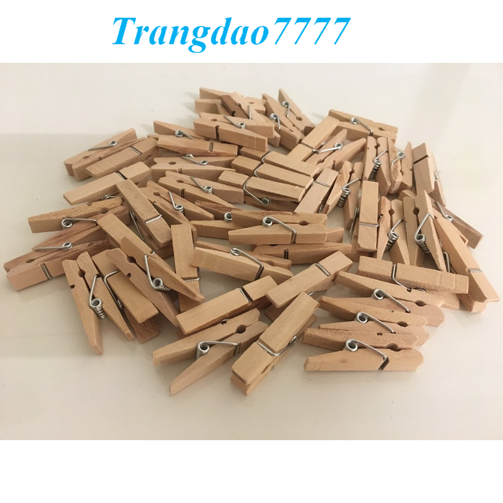 Set 10-50 Kẹp Ảnh Gỗ Thông Size 3.5*0.7 Cm Kẹp Ảnh Kẹp Giấy Decor Trang Trí Phòng Ngủ Picture Paper Clips