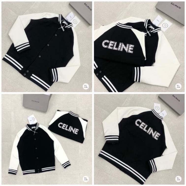 Ảnh Thật Áo Bomber Nam Celine Mix Tay Trắng Cực Đẹp - Áo Bomber Khoác Nam Mới Nhất 2022