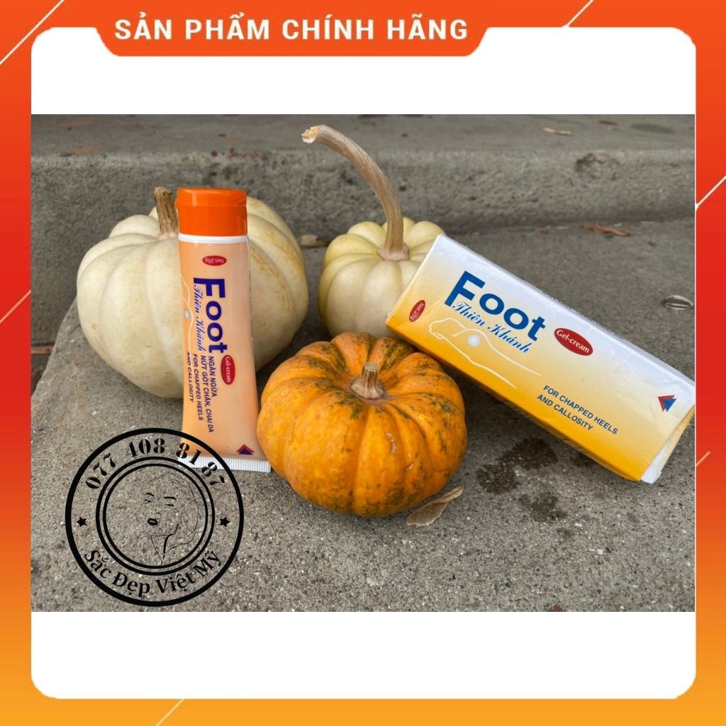 FOOTGEL THIENKHANH_ Kem Thoa Hồng Gót Chân, Giảm Chai Nứt Gót Chân, Dưỡng Gót Chân Hồng Mịn Tự Nhiên 25gr