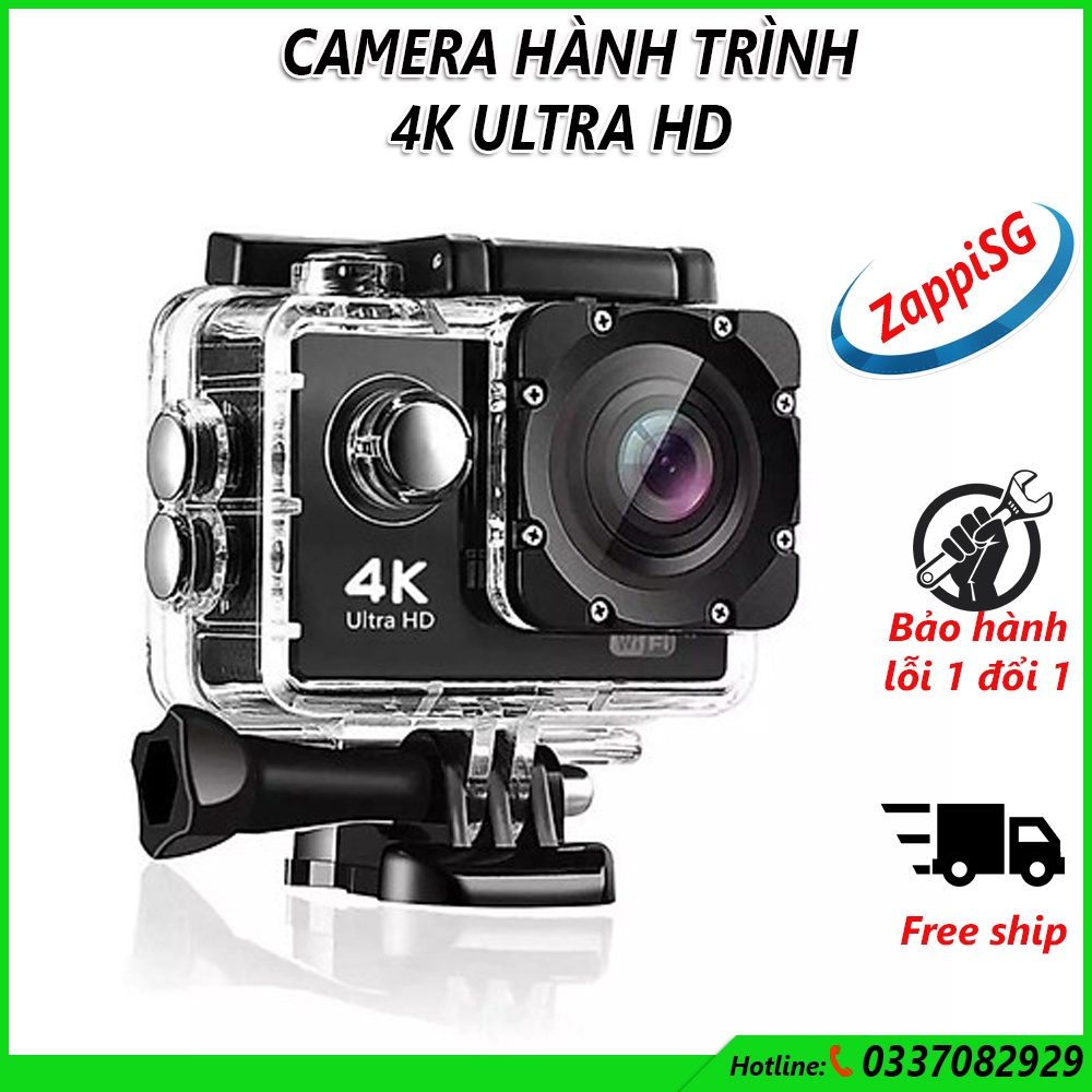 Camera hành trình Sport 4K UltraHD chống rung, chống nước- Hỗ trợ kết nối WIFI,cam hành trình giá rẻ,bảo hành uy tín