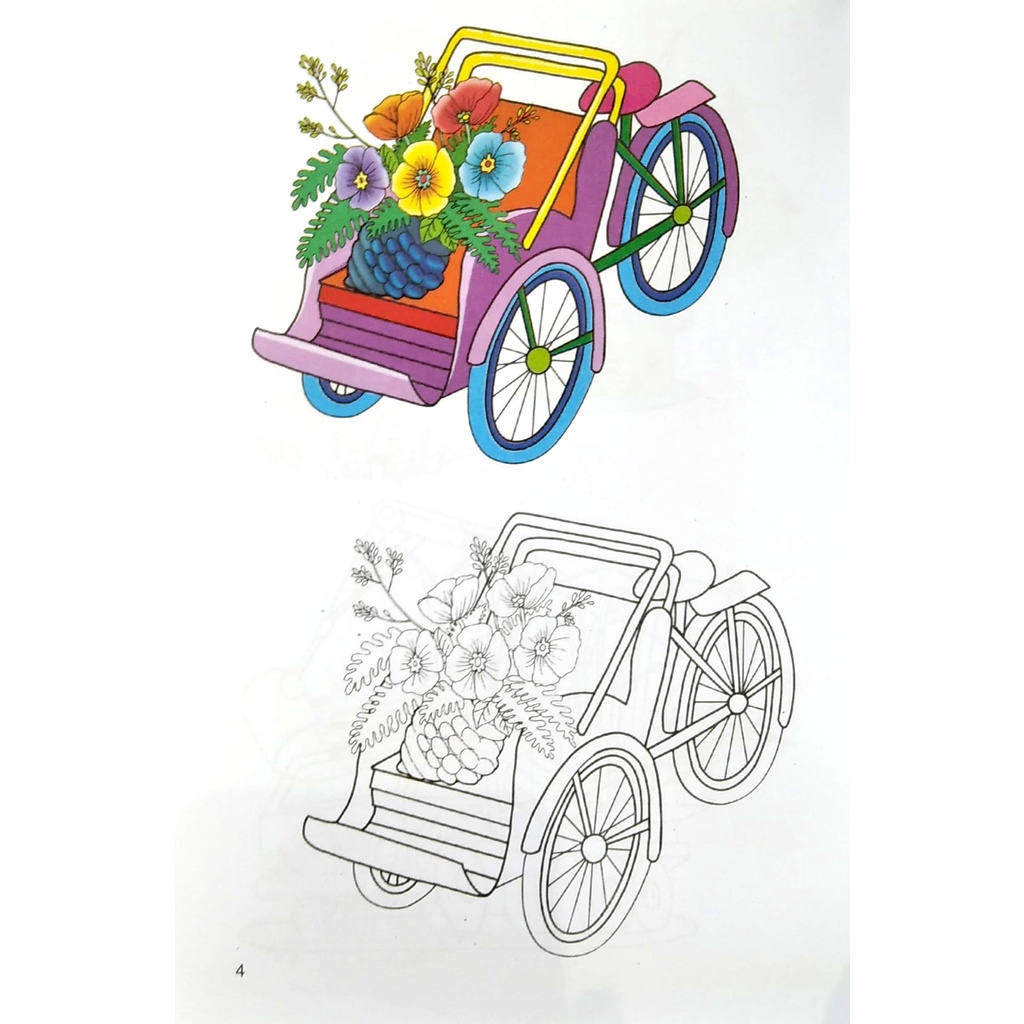 Sách Tập Tô Màu Phương Tiện Giao Thông