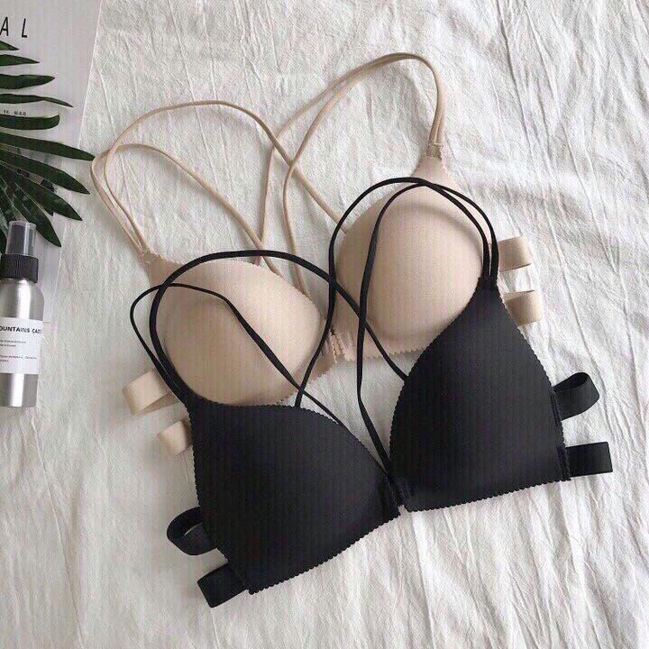 Áo Bra 2 Dây Đúc Su 💖FREESHIP💖 Áo Ngực Su Bàn Tay Cài Trước AMYBRA -A810