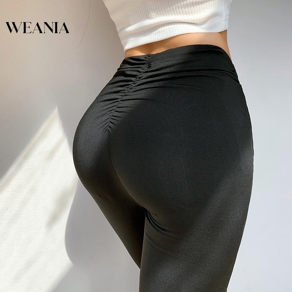 Quần Dài Lưng Cao Ống Loe Xếp Ly Thời Trang Quyến Rũ