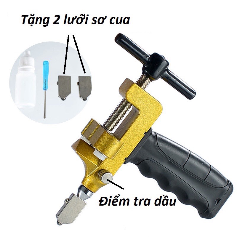 Dao cắt gạch men - cắt kính đa năng ( hộp gồm 1 máy và 3 lưỡi )