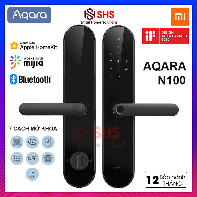 Khóa cửa thông minh Xiaomi Aqara N100, giao thức nhận diện vân tay, NFC, Bluetooth, Wifi,ZNMS16LM, SHS Vietnam