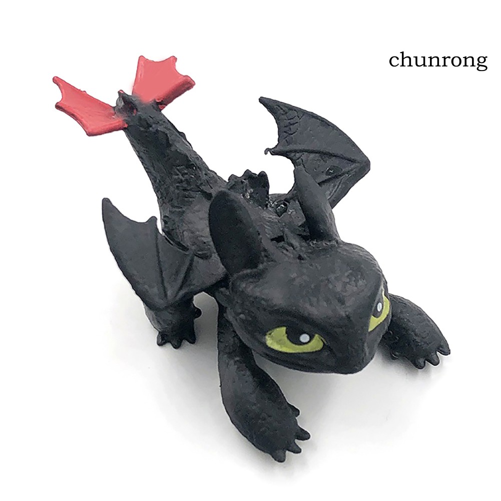 CR+Toothless Anime Figure Night Fury Dragons Doll Children Toys Desktop Ornament