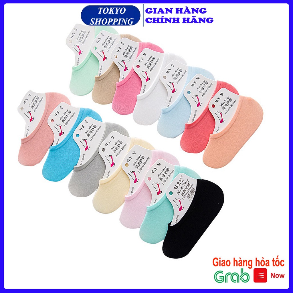 Tất,Vớ mỏng cổ ngắn thời trang nhiều màu cho nữ