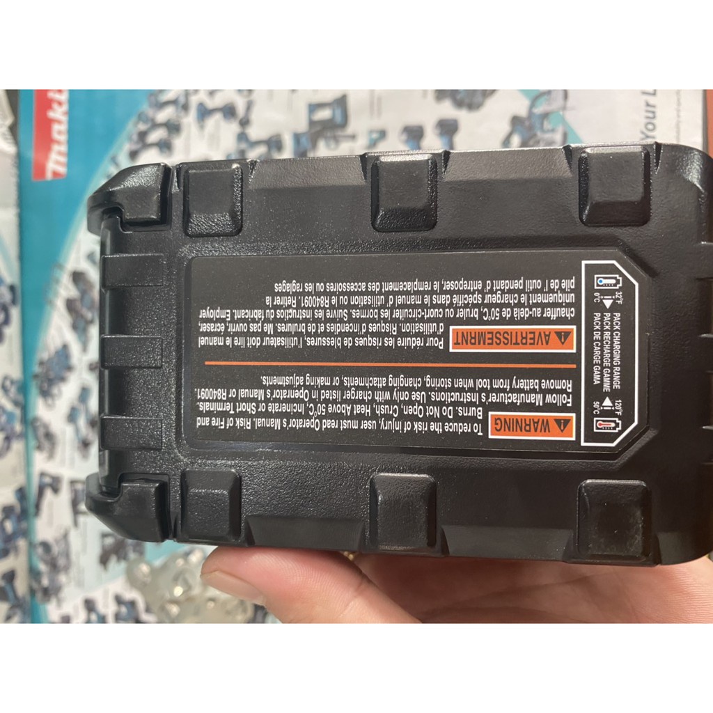 Vỏ mạch pin AEG - RidGid 18V 6.0Ah Li-ion, Led báo pin và nhận sạc zin.