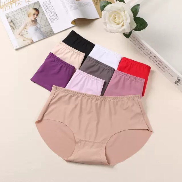 Quần Lót Nữ su trơn Mềm Mịn Co Giãn Tốt cạp viền FREESIZE ( 43-60KG)