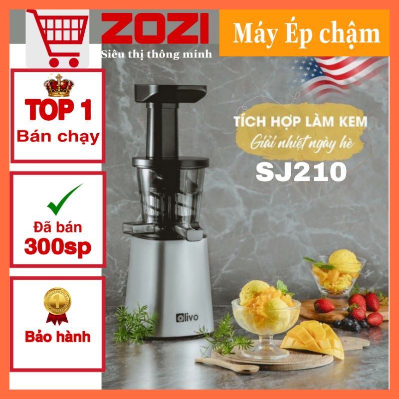 [Mã 33ELSALE hoàn 7% đơn 300K] MÁY ÉP CHẬM OLIVO SJ210 - Chính hãng BH 24 tháng