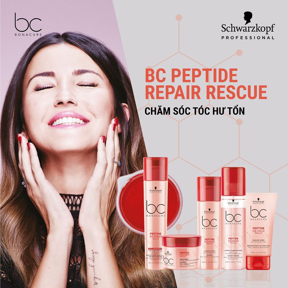 [#schwarzkopf_chính_hãng] Xịt dưỡng BC Rescue Spray Conditioner Schwarzkopf phục hồi tóc hư tổn 200ml