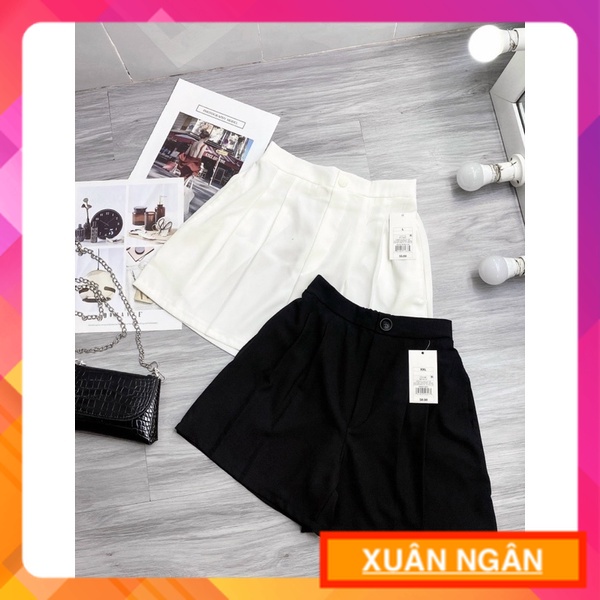 ÁO SHORT LƯNG CAO XẾP LY,quần ống rộng lưng thun HOT