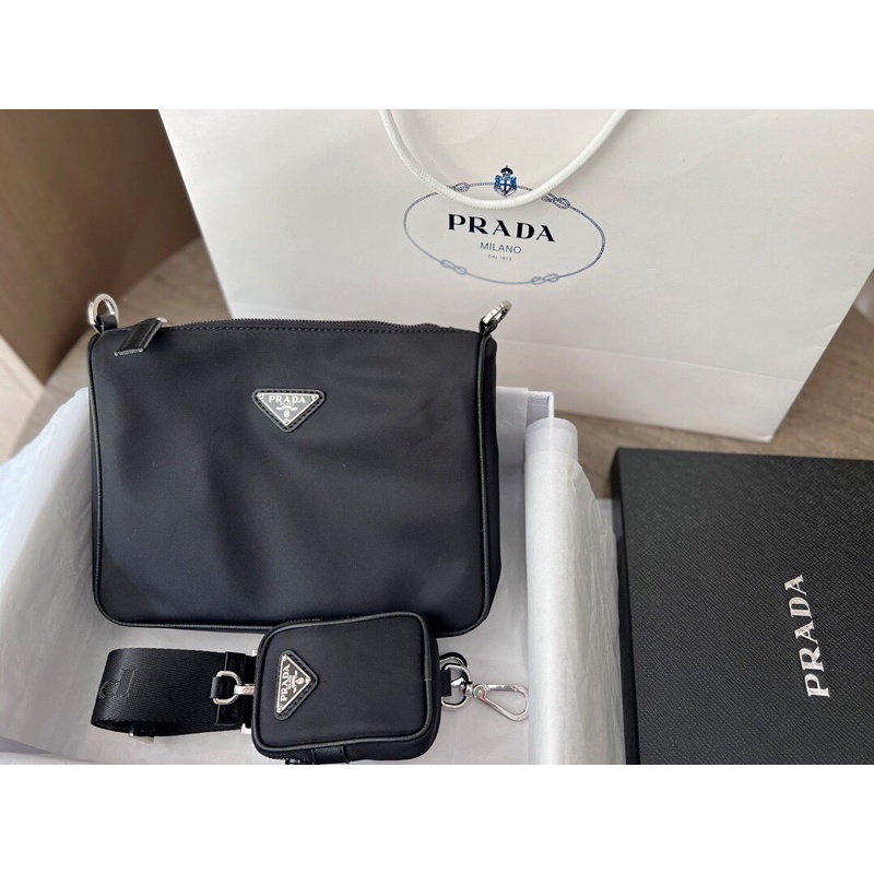Túi đeo chéo nam Prada- cao cấp chuẩn Au nhập khẩu new fullbox