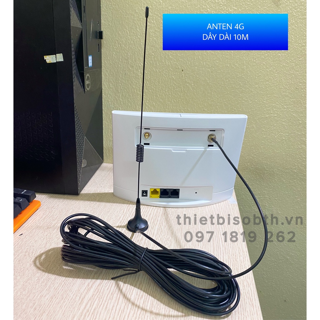 Anten thu sóng 3G/4G chuẩn SMA 15dBi thân 36cm cáp dài 10M