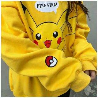 Áo nỉ dày pikachu unisex