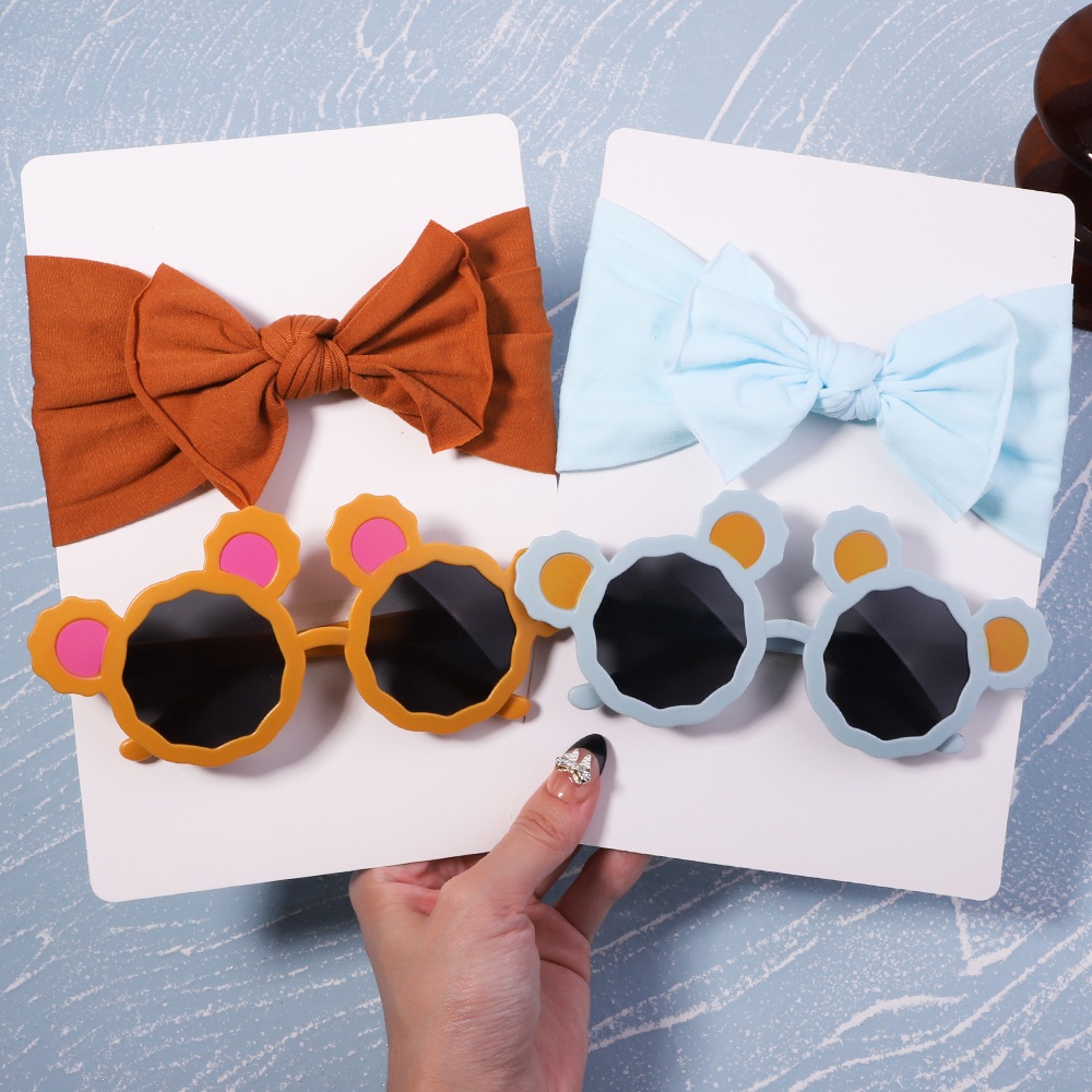 RainBow Bows Set 2 Băng Đô Hoa Hướng Dương Xinh Xắn Dành Cho Bé Gái