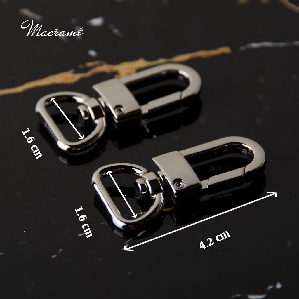 Móc càng cua hình ổ khóa làm đồ handmade, túi ví da