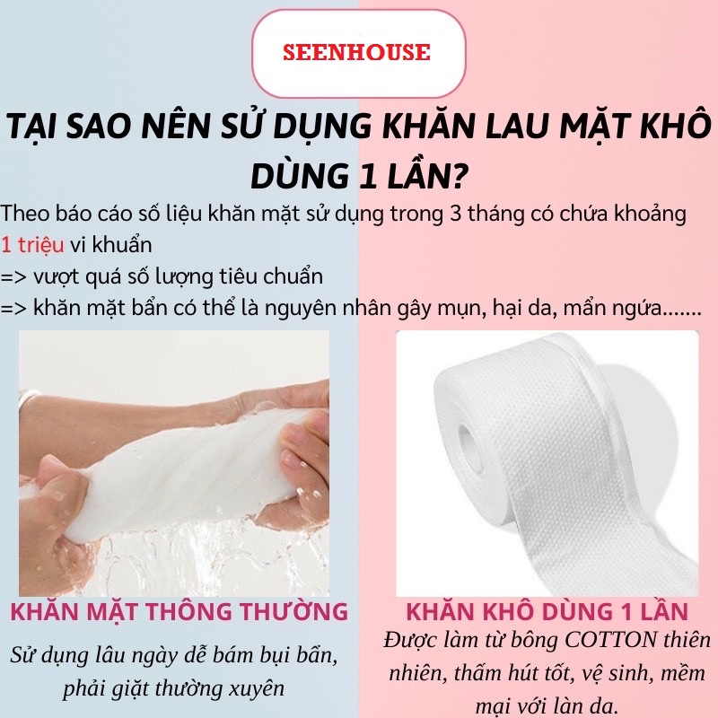 [Mã LIFEHLSALE2 giảm 10% đơn 0Đ] Khăn mặt dùng 1 lần Animerry, khăn mặt khô, giấy đa năng tiện lợi, dễ sử dụng