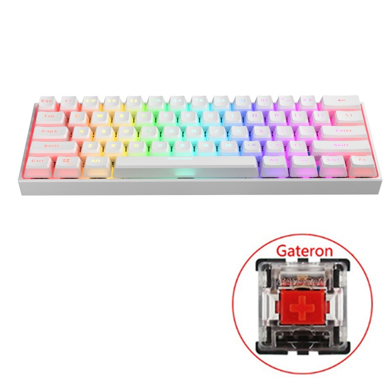 Bàn Phím Cơ 61 Phím Loại C Rgb Có Dây