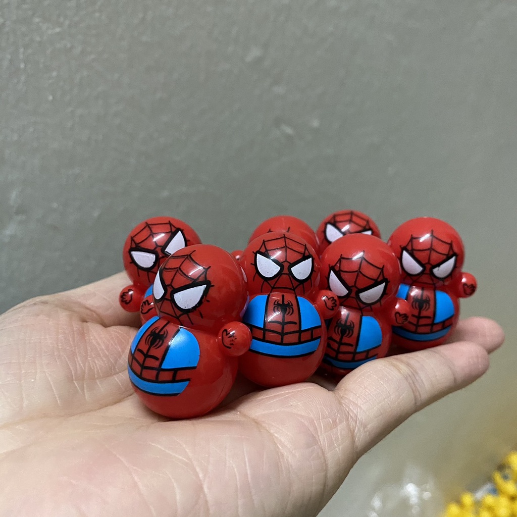 [Set 10] Búp bê lật đật Spiderman , Lật Đật Siêu anh hùng Nhện đỏ xinh xắn