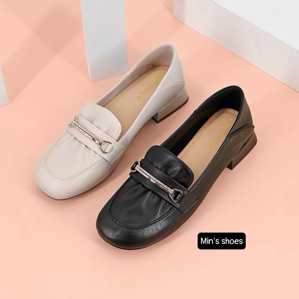 Min's Shoes - Giày Gót Vuông Da Mềm Cao Cấp V232