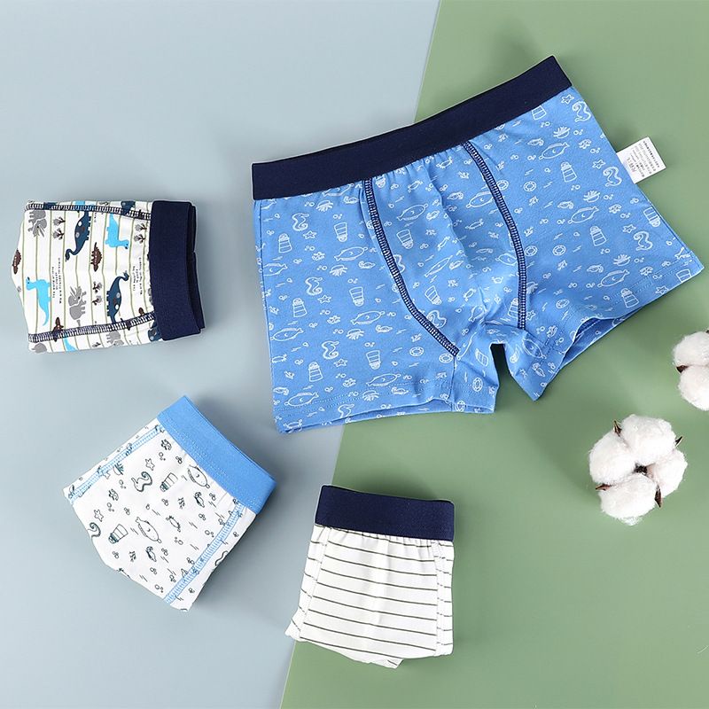 Quần lót cho bé sét 4 chip đùi bé trai sịp trẻ em từ 8-35kg