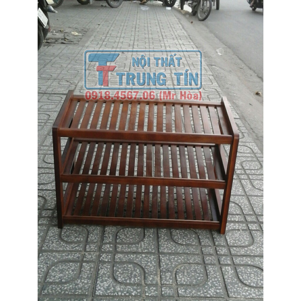 kệ giày dép gỗ 3 tầng