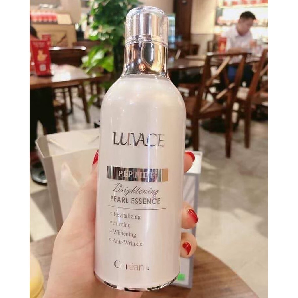 Tinh chất dưỡng trắng, nâng cơ Luvace Premium Peptide Brightening Pearl Essence Corẻana (hàng sẵn, cam kết chính hãng)